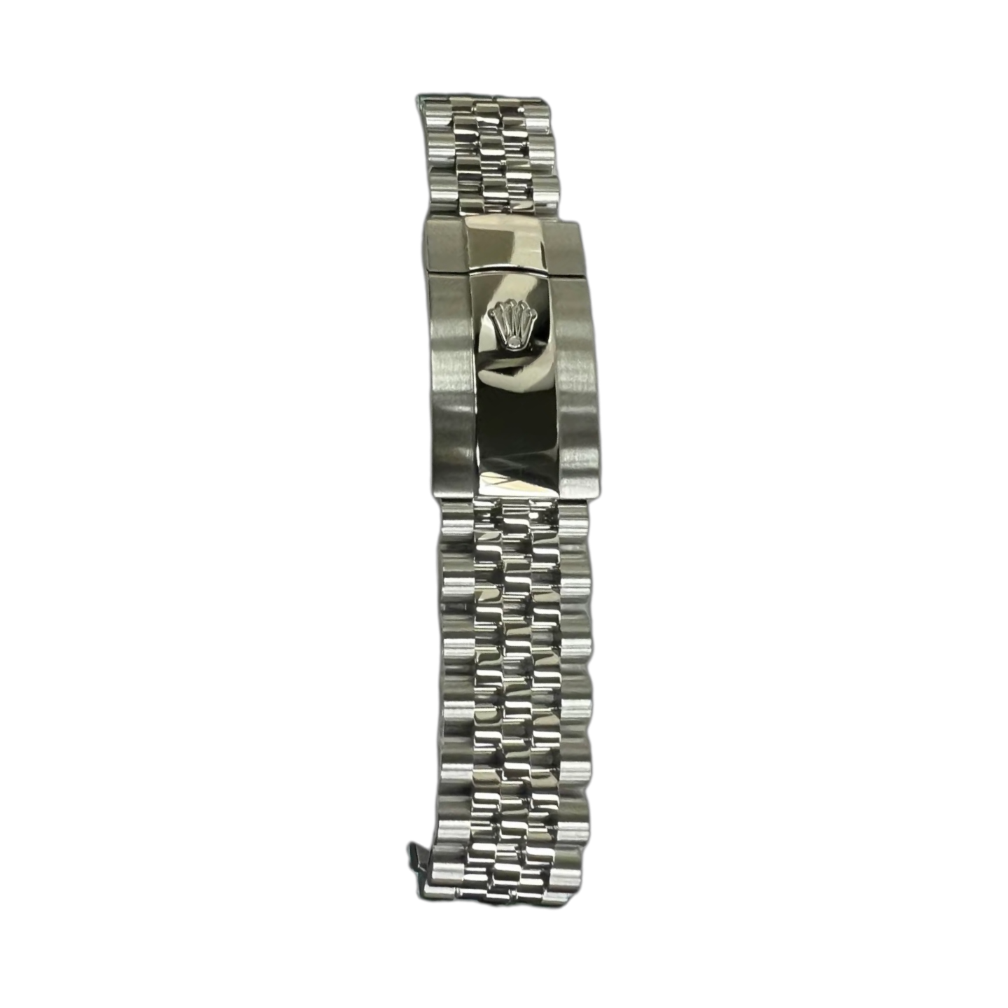 Embossed clasp with genuine-matching logo and lettering